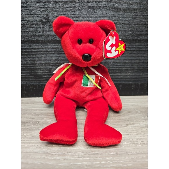 Ty Other - Ty Beanie Baby Osito Bear Red Mexico Flag Plush 4299 Vintage 1999 Original